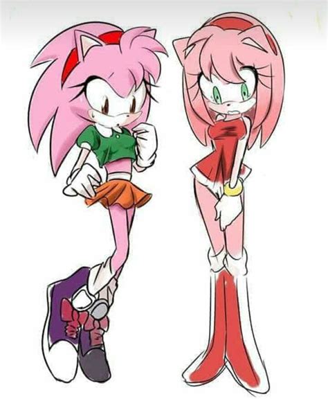 Classic And Modern Amy Shadow And Amy Amy The Hedgehog Amy Rose