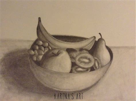 Where does each part intersect with the others? Bowl of fruit drawing | herbs/friut/vegs/coffee/tea ...