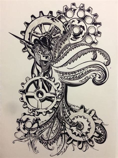 Hummingbird And Gears Steampunk Art Drawing Steampunk Tattoo