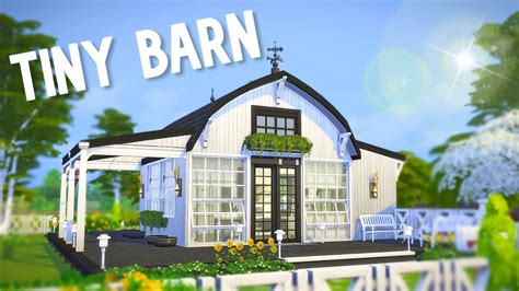 Tiny Modern Converted Barn Sims 4 Speed Build No Cc Youtube
