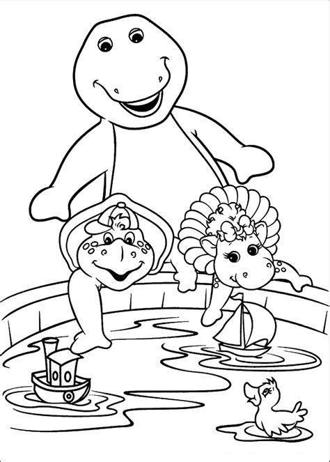 Finding dory, dory & nemo. Barney Coloring Pages