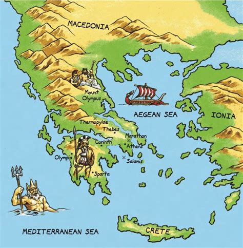 Map Of Ancient Greece By Jaimee Martin Ancient Greece Map Ancient