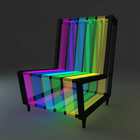 Disco Chair With Neon Lights 3d Models