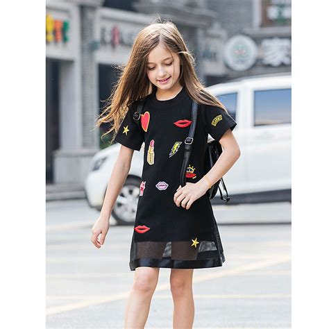 Retail Kids Girls Summer Dresses 2017 Cotton Striped