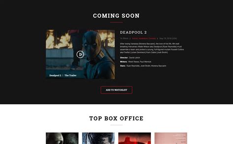 MOOV - Movie Center Multipage Classic HTML Website Template | Website template, Html website ...