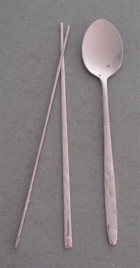 Here you may to know how to hold chopsticks korean style. File:Korean chopsticks and spoon-Sujeo-01.jpg - Wikimedia Commons