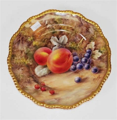 Royal Worcester Hand Painted Fruit Plate By P Platt Royal Worcester