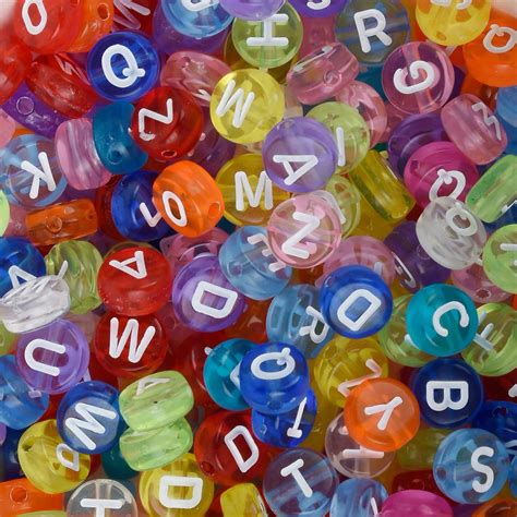 735mm Colorful Acrylic Alphabet Beads Abc Beads Name Beads Etsy