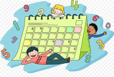 Calendario Dibujo Calendario Escuela Animación Tiempo Juegos