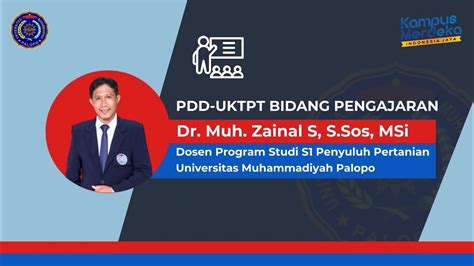 PDD UKTPT VIDEO PENGAJARAN SERDOS SMART 2023 DR MUH ZAINAL