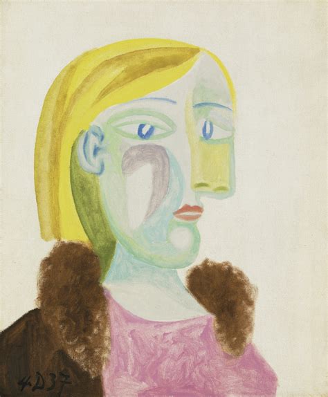 Pablo Picasso Femme Au Col De Fourrure Marie ThÉrÈse 1937 Mutualart