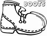 Boots Coloring Colorings Boots10 sketch template
