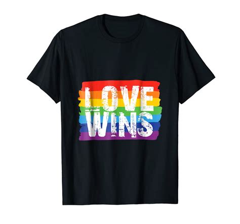 Love Wins T Shirt Lgbt Shirt Lesbian Pride Rainbow Pride Stellanovelty