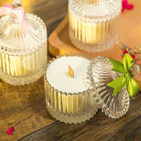 Custom Recycled Antique Clear Empty luxury soy wax material scented