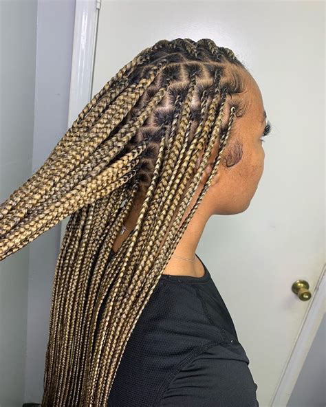 Mixed Color Knotless Braids With Color Greatest Product