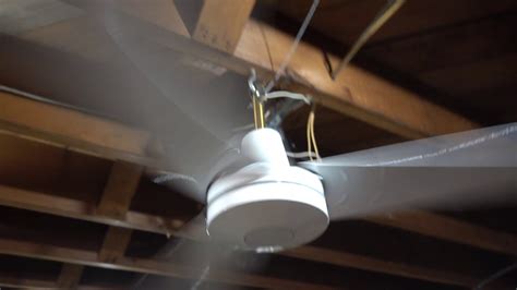 Truss shutter installs without framing or cutting the ceiling joist. Dayton Ceiling Fan - YouTube