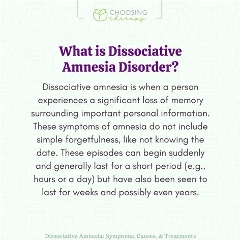 What Is Dissociative Amnesia