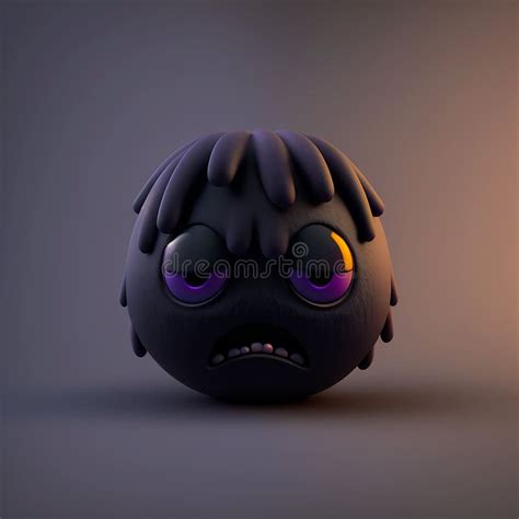 Emo 3d Emoji Face Ai Generated Stock Photo Image Of Emotions Heart