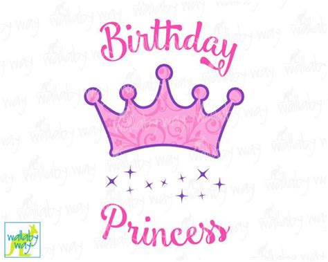 Birthday Princess Printable Iron On Transfer Or Use As Clip Art Diy Birthday Girl Shirt Pink