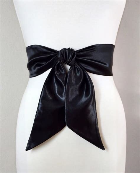 Shop this selection of wedding dress sashes and bridesmaid sashes and find that extra bit of bridal glam you want at affordable prices. Black Satin Sash Belt, Solid Black Sash, Waist Wrap Belt ...