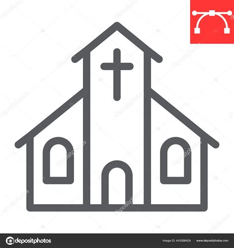 Church Line Icon Building And God Church Vector Icon Vector Graphics