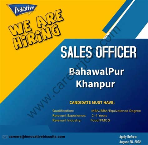 Innovative Biscuits Pvt Ltd Jobs Sales Officer