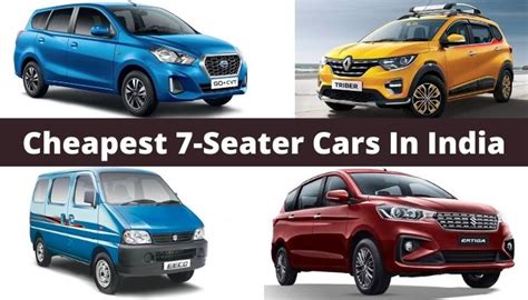 5 Cheapest 7 Seater Cars In India 7 Seater Cars In India Under 10 Lakhs