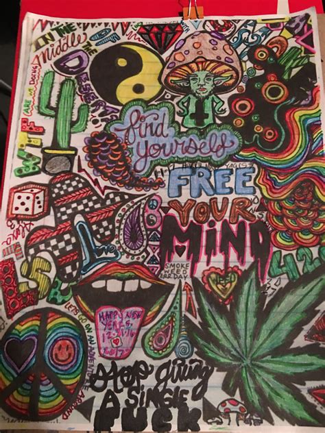 Easy Trippy Stoner Things To Draw Trippy Hippie Drawings Drawing