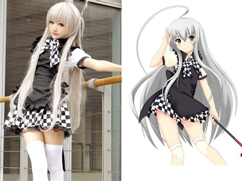 Anime Maid Costume Haiyore Nyaruko San Black White Skirt