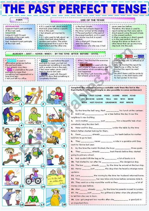 The Past Perfect Tense Esl Worksheet By Lucetta In Vrogue Co