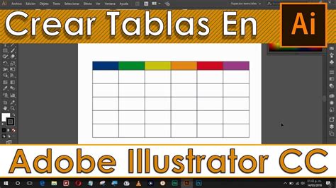 Aprende A Crear Tablas En El Programa Adobe Illustrator Cc Youtube