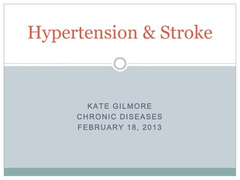 Hypertension And Stroke