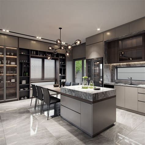 The dark, moody tile walls, sleek backsplash, and. Sleek & Inspiring Contemporary Kitchen Design Ideas - HomyBuzz