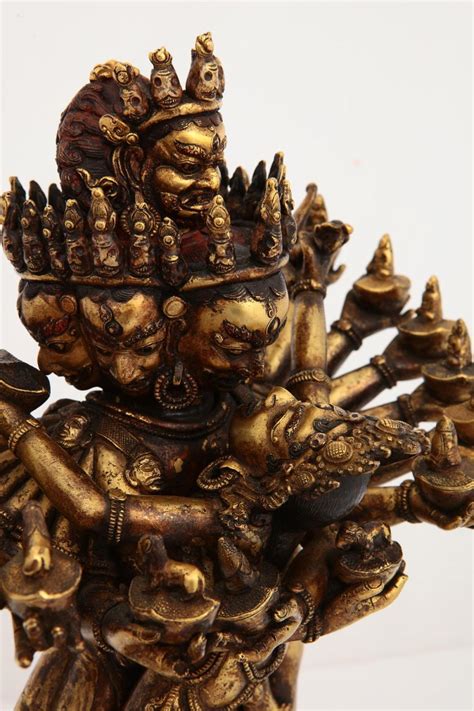 Lot A Tibetan Gilt Bronze Tantric Buddhist Figures In Yab Yum