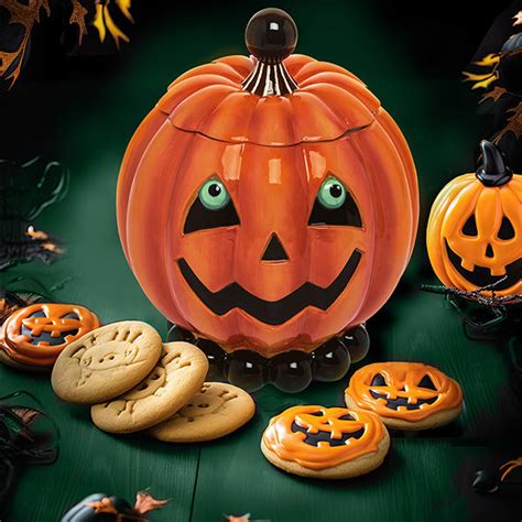 Halloween Carnival Pumpkin Cookie Jar Decor Steals