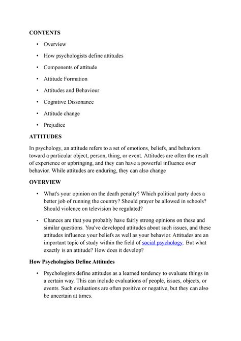 Unit 3 Social Psychology Contents Overview How Psychologists Define