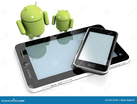 Android Characters And Devices Editorial Photo