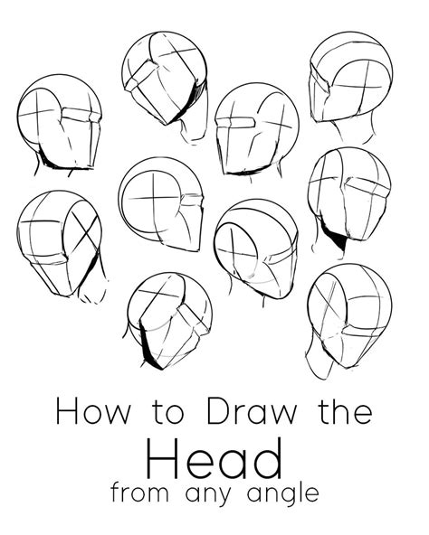 How To Draw The Head From Any Angle Free Pdf Worksheets Video Tutorial Jeyram Anime