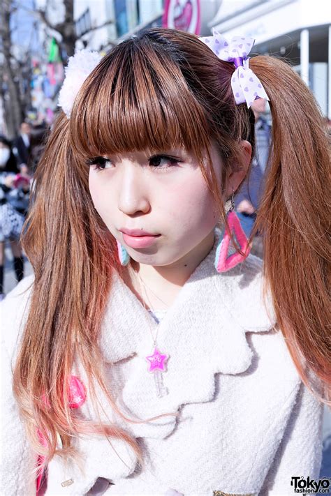 Cute Twintail Hairstyle And Hello Kitty Laced Platform Converse In