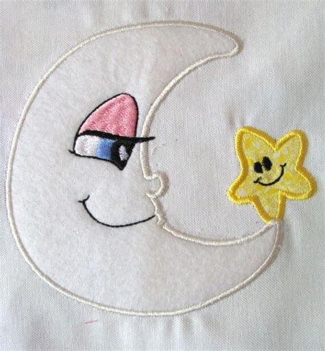 My Little Moon 02 Machine Applique Embroidery Design Little