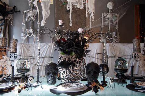 What started out as a seasonal display, very quickly turned into this.and spread. Bewitching Babbles: Haunted dining room decor