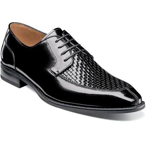 Stacy Adams Winthrop Black Genuine Leather Moc Toe Woven Shoes Upscale