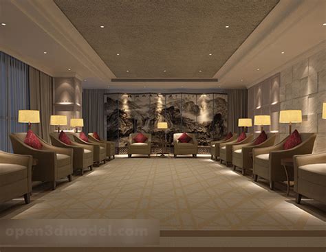 Vip Reception Room Interior 3d Model Max Vray Open3dmodel