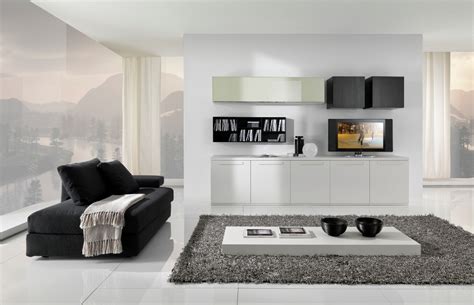 Modern Black And White Furniture For Living Room From