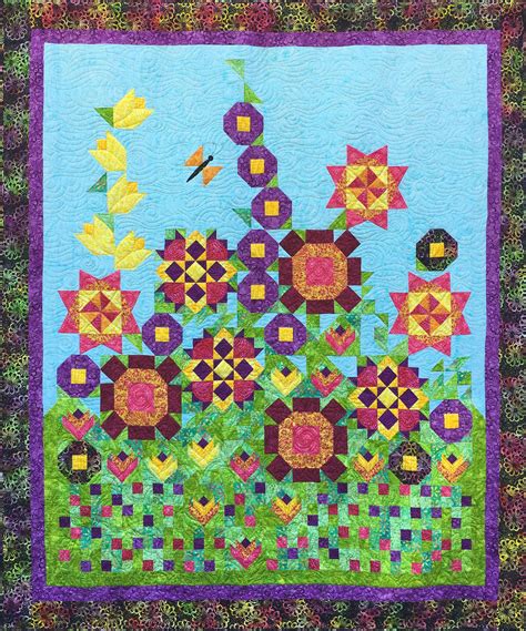 Create a unique garden inspired by a nearby botanic garden or arboretum. Pieceful Garden quilt pattern...Lots of different 6'' and ...