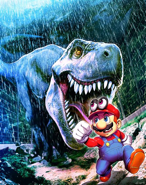 Super Mario Odyssey In Jurassic Park By Genzoman Super Mario Odyssey