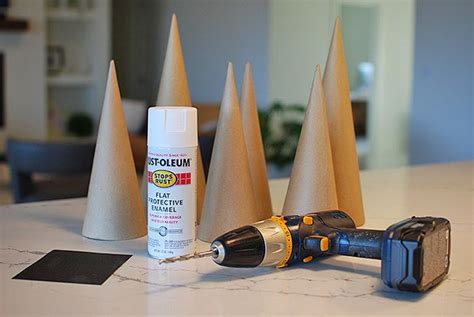 Do It Yourself Modern Christmas Cone Trees The Budget Decorator