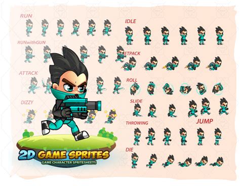 Character sprite, tileset, game gui, and more. George 2D Game Sprites | Game Art Partners