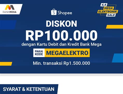 Diskon Rb Pakai Kartu Debit Dan Kartu Kredit Bank Mega