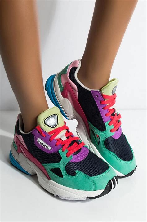 Adidas Womens Falcon Sneaker Sneakers In 2020 Adidas Colorful Shoes